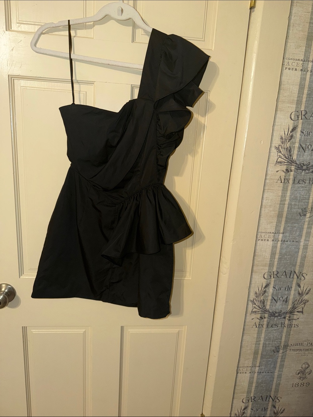 KEEPSAKE the Label Black One-Shoulder Ruffle Mini Dress